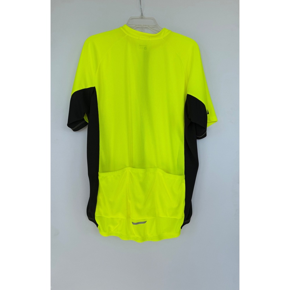 Bontrager Solstice Cycling Jersey Mens XL Short Neon Yellow Full Zip Bike Hiking - Picture 2 of 10